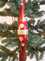 Long Dotted and Striped Christmas Ornament