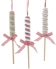 Kurt Adler -  Long Swirl Lollipop Ornaments - Set of 3