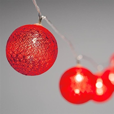 Lucent Globe 10 Led Light String - Red