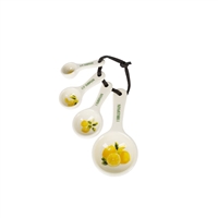 Ganz 4-Piece Ceramic Measuring Spoons Set, Lemons