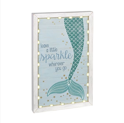 Leave a Little Sparkle - Mermaid Light Up Plaque