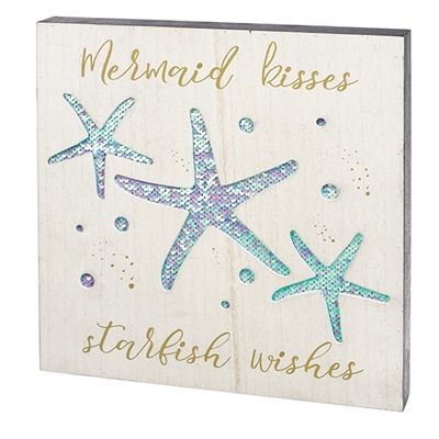 Grasslands Road - Mermaid Wishes and Starfish Kisses Plaque