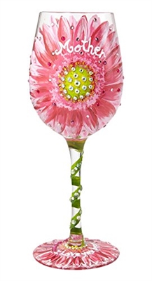 Moms Love In Bloom Party Wine Glass