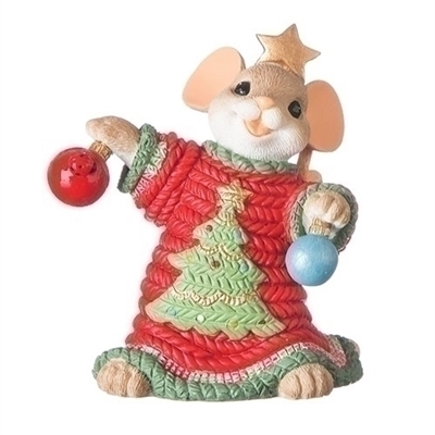 Charming Tails - Mouse with Ugly Sweater- 131634