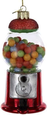 Kurt Adler - Noble Gems Gumball Machine Glass Ornament