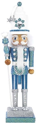 Kurt Adler - Hollywood Nutcracker Turquoise and White Glitter - 17 inch