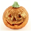 Orange Glitter Pumpkin with Face