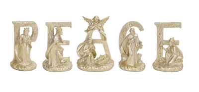 PEACE Nativity 5 Pieces