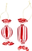 Raz Imports - Peppermint Candy Ornaments - set of 2