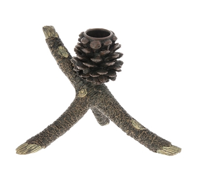 Pinecone Single Taper Holder