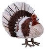 Plumed Brown Turkey Figurine