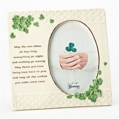 Porcelain Irish Shamrock Frame