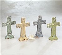 Porcelain Pastel Crosses w/ Distressed Finish