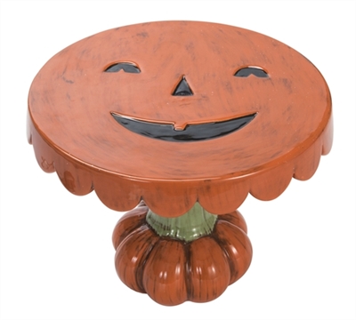 Pumpkin Face Pedestal - 8.25"