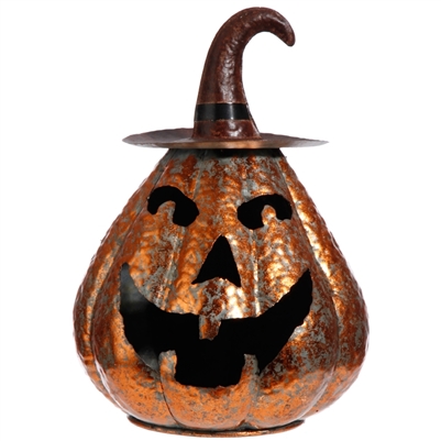 Pumpkin with Witch Hat - 14"