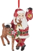 RAZ - Santa and Reindeer Ornament