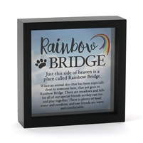Rainbow Bridge Pet Remembrance Shadow Box