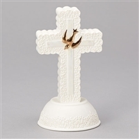 Roman - Lace Confirmation Cross - Porcelain