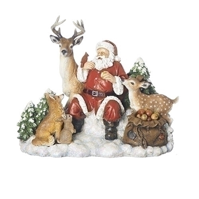 Roman 10.5" Santa with Animals Figurine