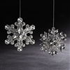 Roman 6"  'Cut Crystal'  Snowflake Ornaments - Set of 2