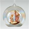 Roman - Fontanini 5" Clear Glass Holy Family Ornament