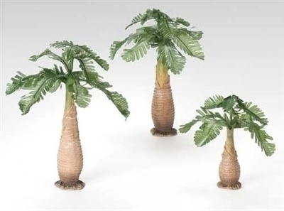 Roman Fontanini - Palm Trees - Set of 3 - 5 Inch Series
