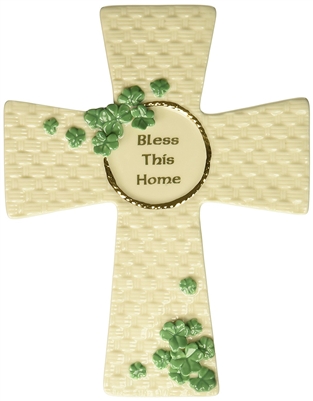 Roman Inc, - Irish Blessing Basket Weave Cross