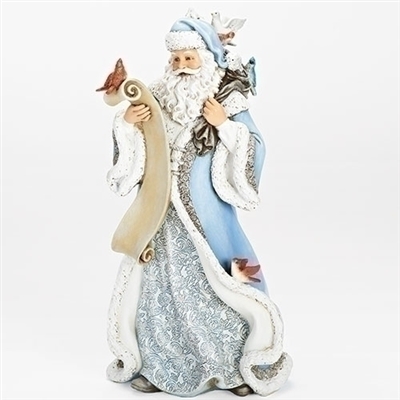 Roman - Santa with Feathered Friends Figurine - 14"