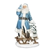 Roman Inc. -  SANTA and ANIMALS ON SLEIGH With ICY TREE
