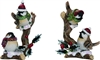 Transpac - Santa Hat Bird Figurines - Set of 2