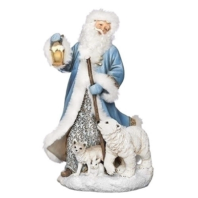 Roman Inc. - Santa and Polar Bear LED Lantern Figurine