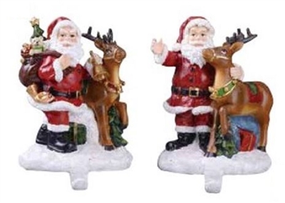 Santa and Reindeer Stocking Holders