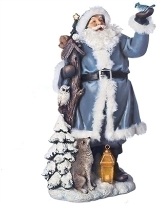 Roman - 12.75" Santa with Lantern In Snow