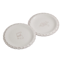 Sculpted Rim Tidbit Plates - Set of 2