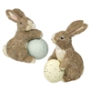 Sisal Easter Bunnies with Egg - Set of 2