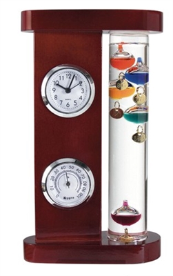 Decorative Weather Station Combo - Cherry Finish