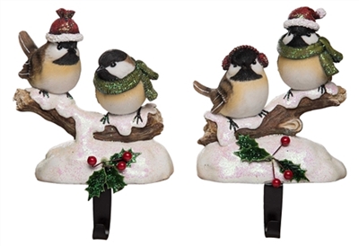 Snow Bird Stocking Holders - Set of 2