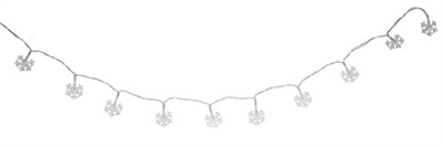 Snowflake LED Light Garland - 10 Lights