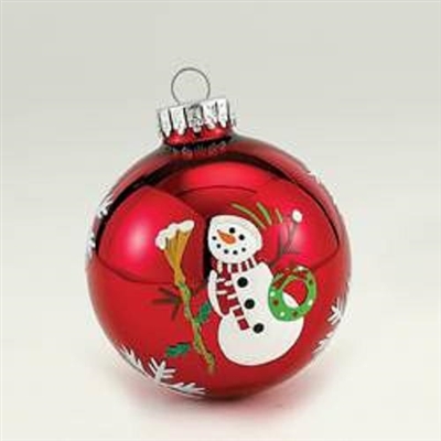 Snowman Design Deco Ornaments Set of 4