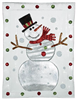 Large Glass Serving Platter with Snowman Design - GANZ