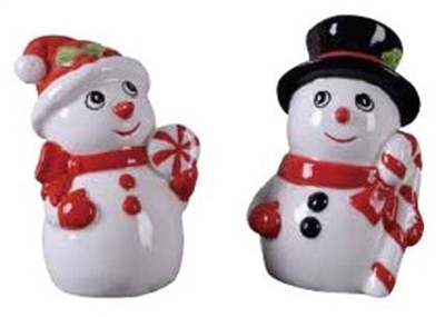 Snowman Salt and Pepper Shakers - 1 set