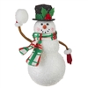 RAZ - 6"  Snowman Throwing Snowball Ornament