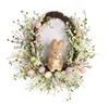 Spring Wreath with Bunny and Eggs - 22 inch - Melrose