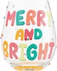 Lolita - Stemless Wine Glass -Merry and Brite - 20 Oz