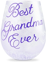 Lolita - Stemless Wine Glass - Best Grandma Ever - 20 Oz
