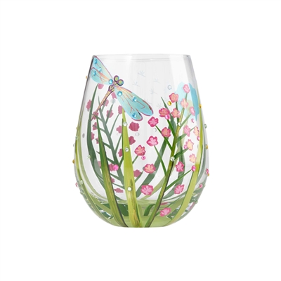 Lolita - Stemless Wine Glass - Dragonfly - 20 Oz