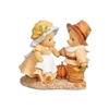 Cherished Teddies - Thanksgiving Couple John and Priscilla  - 132856