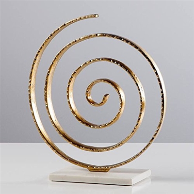 Gold Swirl Aluminum Decor Sculpture