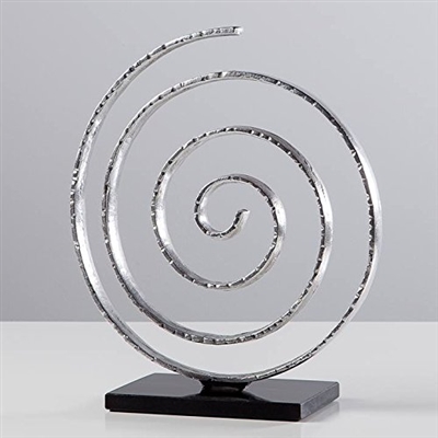 Silver Swirl Aluminum Decor Sculpture