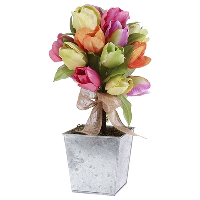 Tulip Topiary - 14" Tall